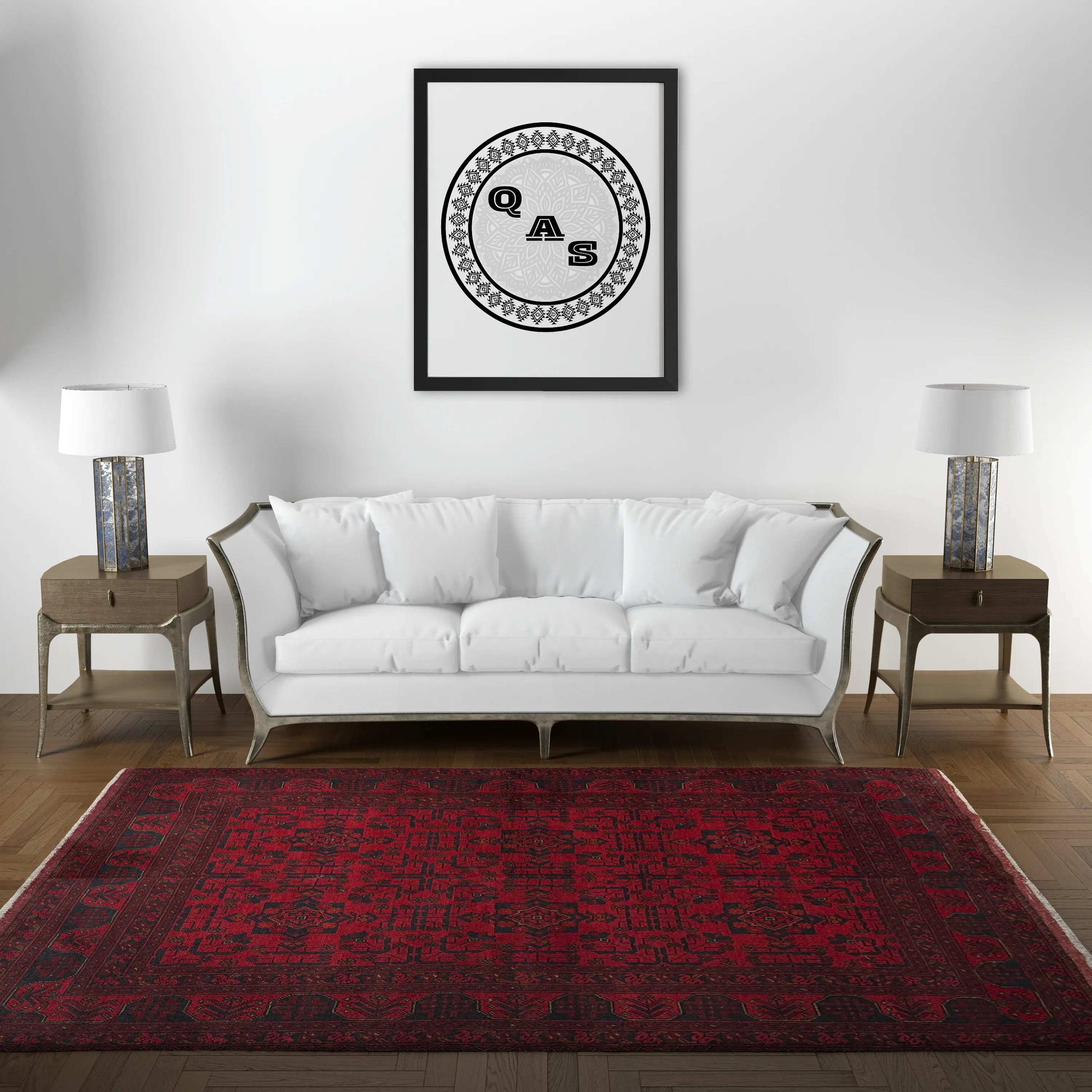 Handmade Afghan Khal Mohammadi Carpet, KM6004, Red - 150 x 200 cm