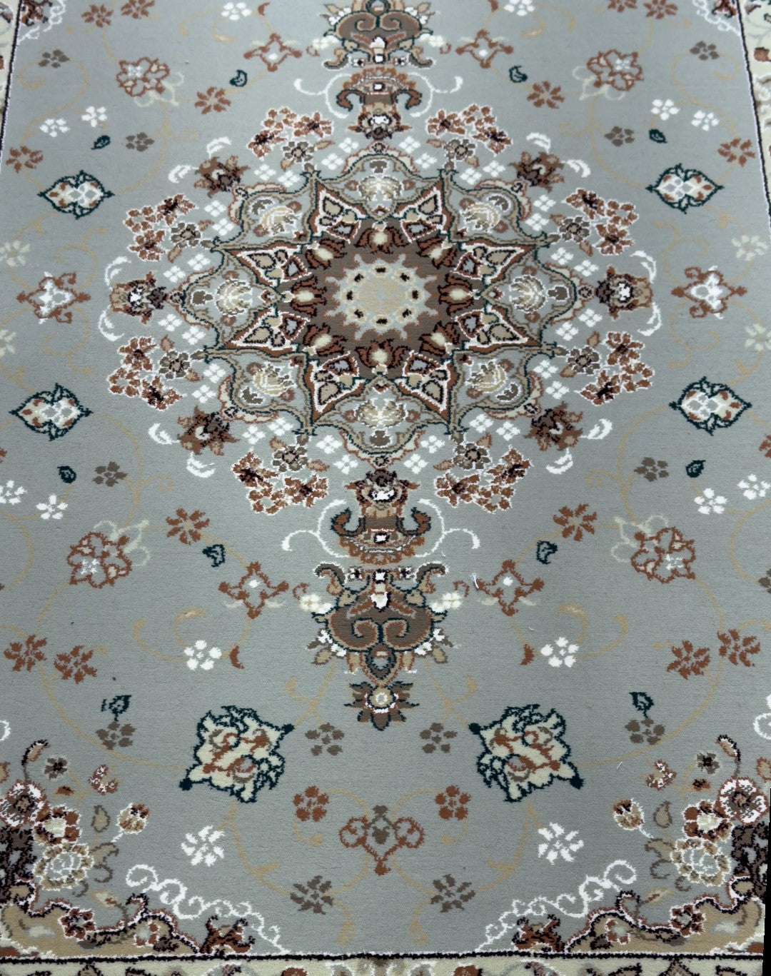 Persian Acrylic Carpet, 350 Reeds, Grey - 100 x 150 cm