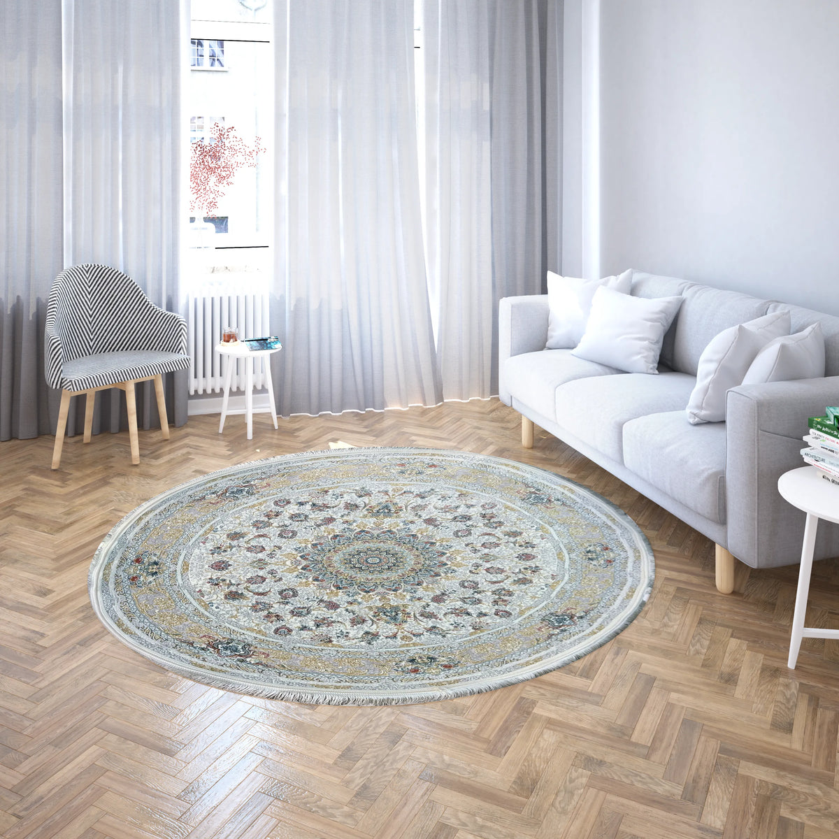Acrlic Reeds Persian Round Carpet PAC01 – 1200 Reeds | Buy in UAE – Qasr AlSajad