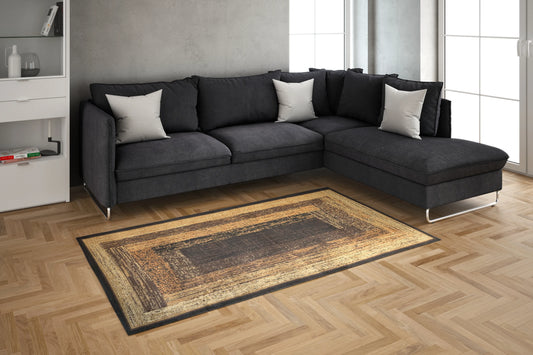 Abstract Design Carpet, TE0012, Brown