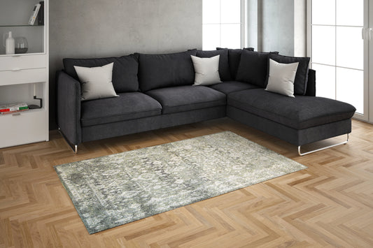 Classic Abstract Design Carpet, TE0016, Grey  - 120 x 170 cm