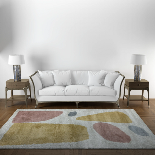 3D Shaggy Carpet, S08, White - 120 x 170 cm