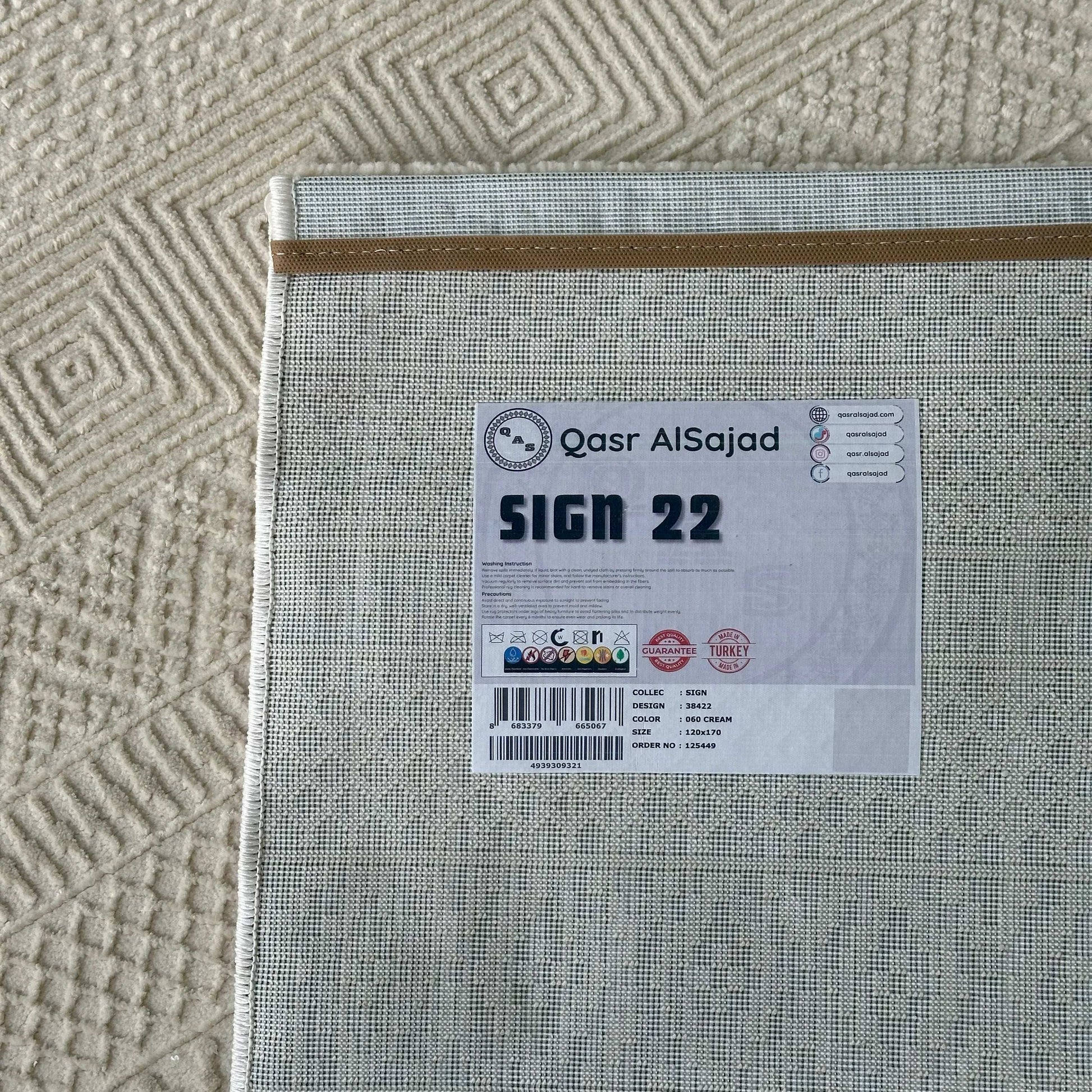 Sign 22, Recycled Patterned Carpet